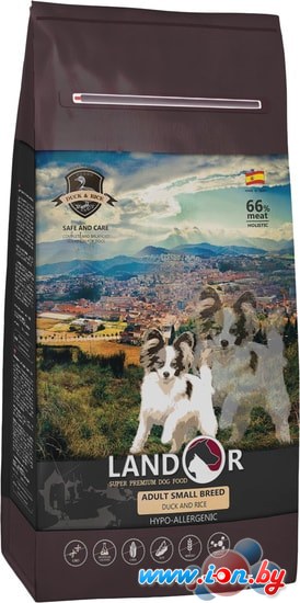 Сухой корм для собак Landor Adult Small Breed Duck with Rice 3 кг в Могилёве