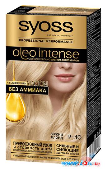 Крем-краска для волос Syoss Oleo Intense 9-10 яркий блонд в Витебске