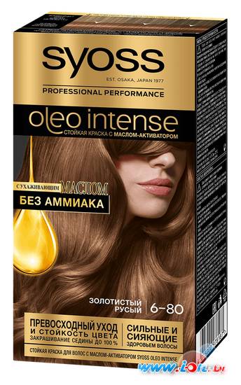 Крем-краска для волос Syoss Oleo Intense 6-80 золотистый русый в Могилёве