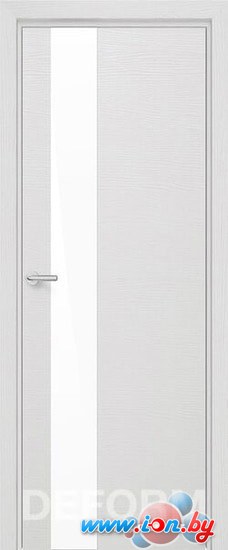 Межкомнатная дверь Юркас Deform H3 ДО 70x200 (дуб французский сильвер/lacobel белый) в Могилёве