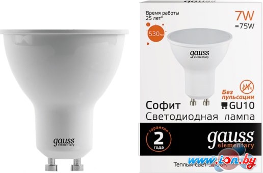 Светодиодная лампа Gauss LED MR16 GU10 7 Вт 3000 К 13617 в Гродно