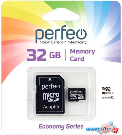 Карта памяти Perfeo microSDHC PF32GMCSH10AES 32GB (с адаптером) в Гродно