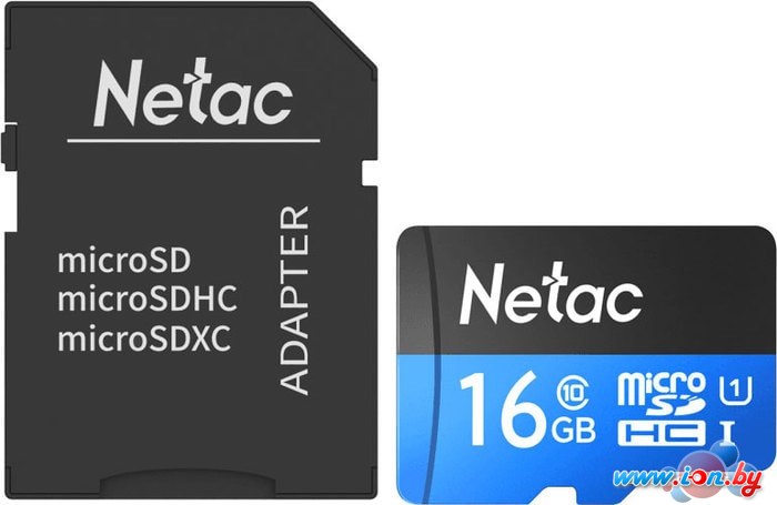 Карта памяти Netac P500 Standard 16GB NT02P500STN-016G-R (с адаптером) в Бресте