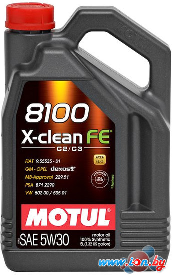 Моторное масло Motul 8100 X-clean FE 5W-30 5л в Бресте