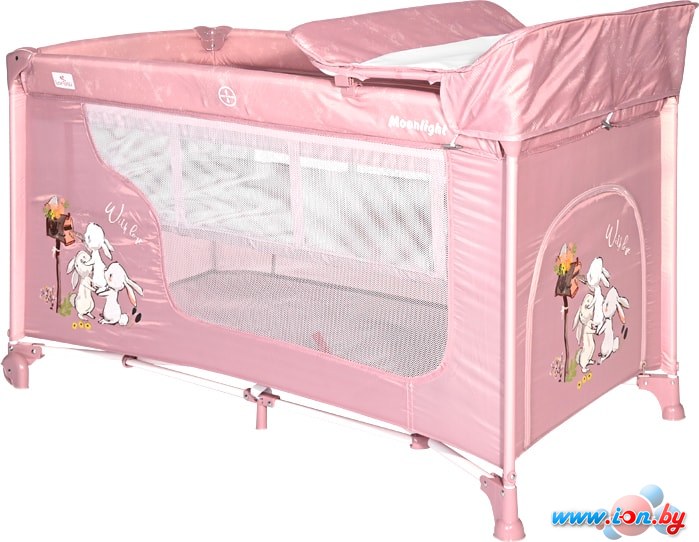 Манеж-кровать Lorelli Moonlight 2 Layers 2021 (pink) в Бресте