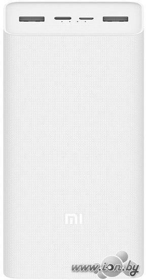 Портативное зарядное устройство Xiaomi Mi Power Bank 3 PB3018ZM 30000mAh (белый) в Могилёве