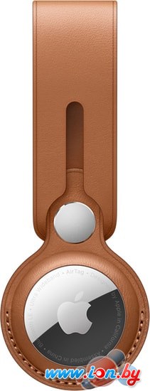 Брелок Apple кожаный с подвеской для AirTag (золотисто-коричневый) MX4A2 в Гомеле