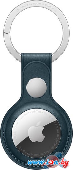 Брелок Apple кожаный для AirTag с кольцом для ключей (балтийский синий) MHJ23 в Бресте