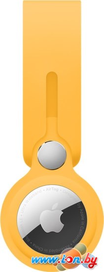 Брелок Apple кожаный с подвеской для AirTag (ярко-желтый) MK0W3 в Гомеле