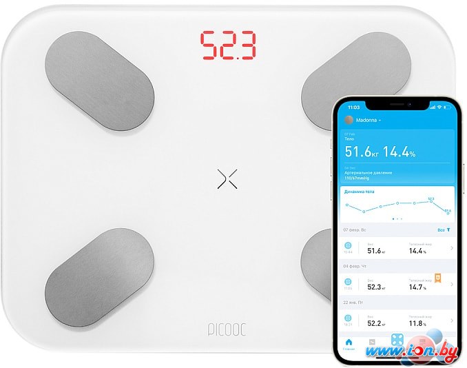 Напольные весы Picooc S1 Pro V2 (белый) в Могилёве