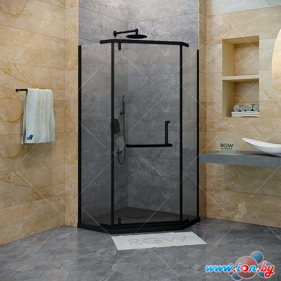 Душевой уголок RGW HO-081B 100x100 (черный/матовое) в Могилёве