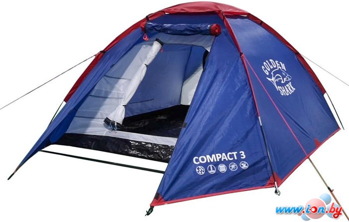 Треккинговая палатка GOLDEN SHARK Compact 3 (синий) в Витебске