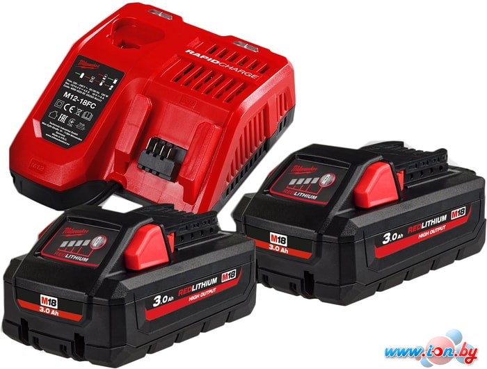 Аккумулятор с зарядным устройством Milwaukee M18 HNRG-302 (18В/3.0 Ah + 12-18В) в Могилёве