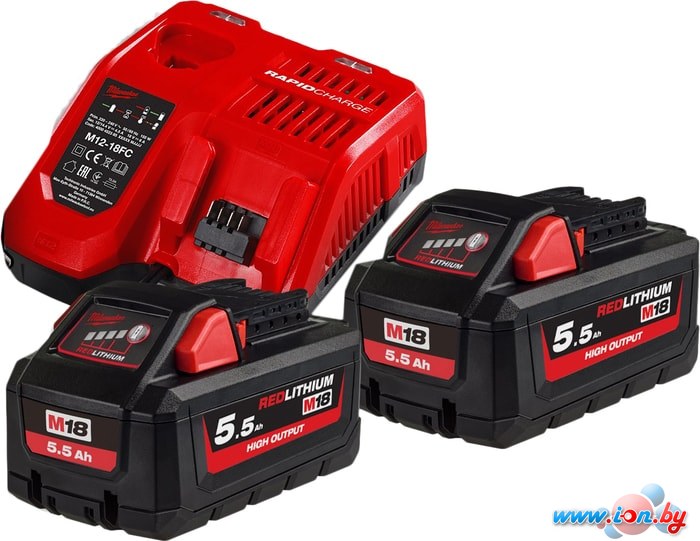 Аккумулятор с зарядным устройством Milwaukee M18 HNRG-552 (18В/5.5 Ah + 12-18В) в Витебске