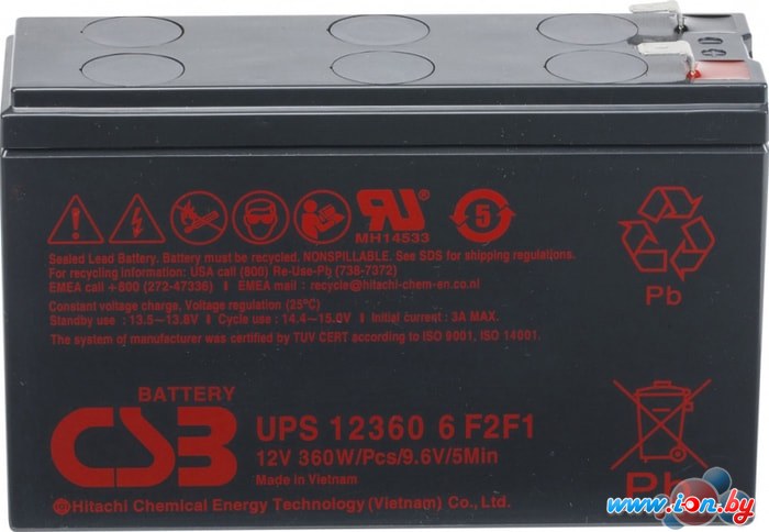 Аккумулятор для ИБП CSB HRL UPS 12360 6 F2F1 Slim (12В/7.5А·ч) в Могилёве