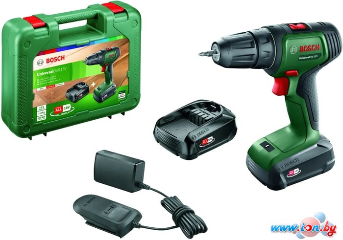 Дрель-шуруповерт Bosch UniversalDrill 18V 06039D4002 (с 2-мя АКБ, кейс) в Могилёве