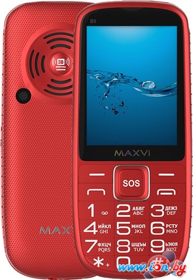 Мобильный телефон Maxvi B9 (красный) в Минске