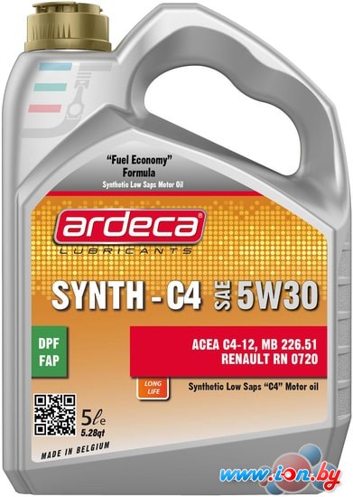 Моторное масло Ardeca SYNTH-C4 5W-30 5л в Гродно