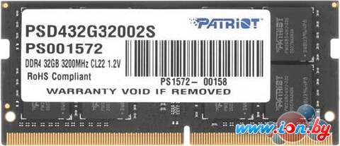 Оперативная память Patriot Signature Line 32GB DDR4 SODIMM PSD432G32002S в Могилёве