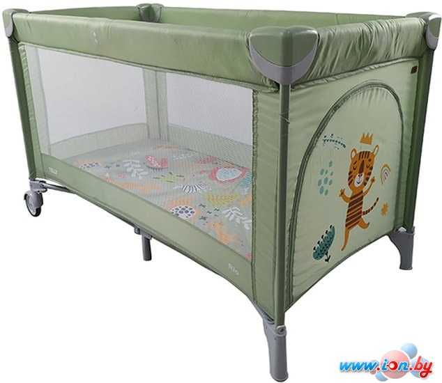 Манеж-кровать Baby Tilly T-1011 Rio (мятно-зеленый) в Могилёве