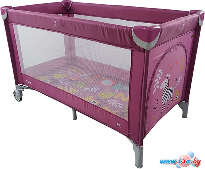 Манеж-кровать Baby Tilly T-1011 Rio (фиолетовый) в Бресте