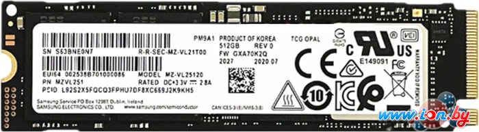 SSD Samsung PM9A1 2TB MZVL22T0HBLB-00B00 в Витебске