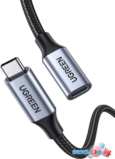 Кабель Ugreen US372 30205 USB Type-C - USB Type-C (1 м, черный/серый) в Гомеле