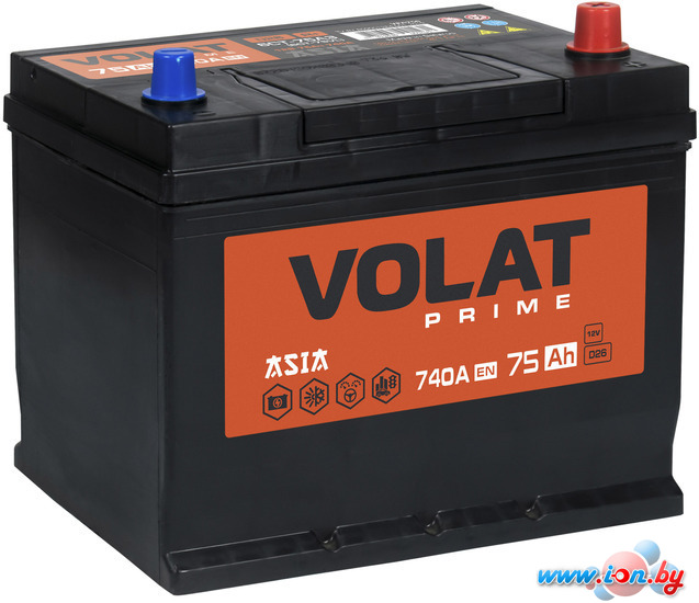 Автомобильный аккумулятор VOLAT Prime Asia R+ (75 А·ч) в Гомеле