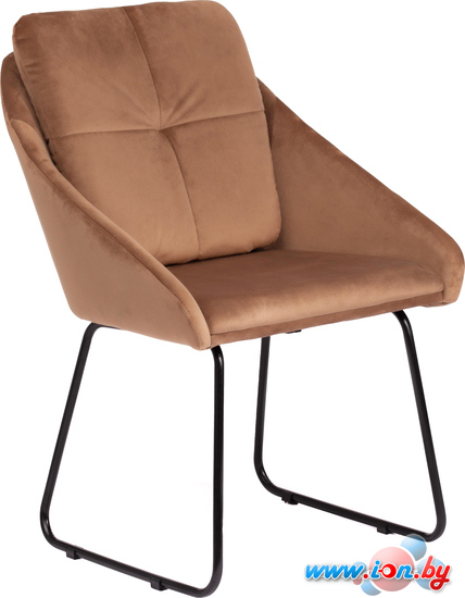 Стул с подлокотниками TetChair Star (вельвет/металл, коричневый/черный) в Могилёве