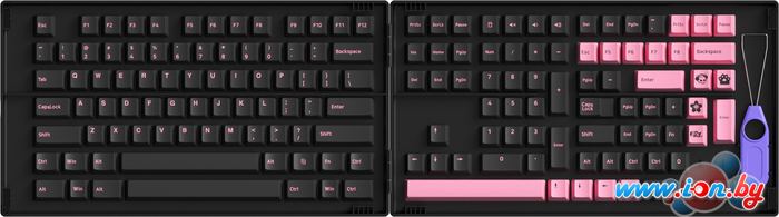 Набор кейкапов Akko Black & Pink Cherry Profile keycaps 229 шт в Минске