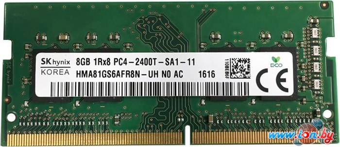 Оперативная память Hynix 8GB DDR4 SODIMM PC4-19200 HMA81GS6AFR8N-UH в Гомеле