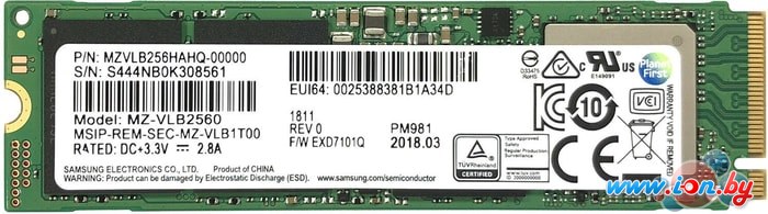 SSD Samsung PM981 256GB MZVLB256HAHQ в Могилёве