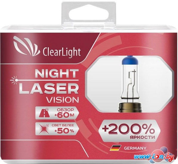 Галогенная лампа Clear Light Night Laser Vision H8 2шт в Могилёве