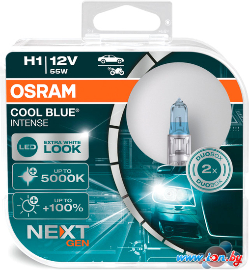 Галогенная лампа Osram Cool Blue Intense Next Gen H1 64150CBN-HCB (пластиковый бокс, 2 шт) в Витебске