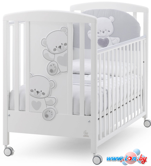 Классическая детская кроватка Italbaby Baby Jolie 070.0110 (белый/серый) в Гомеле