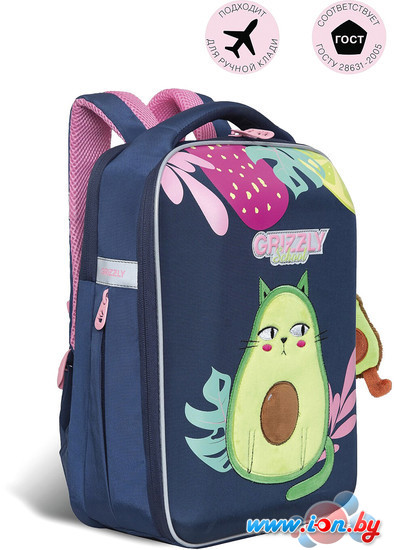 Школьный рюкзак Grizzly Rap-290-5 (синий) в Могилёве