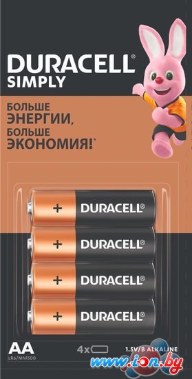 Батарейка DURACELL Simply AA LR6 4 шт. в Гродно