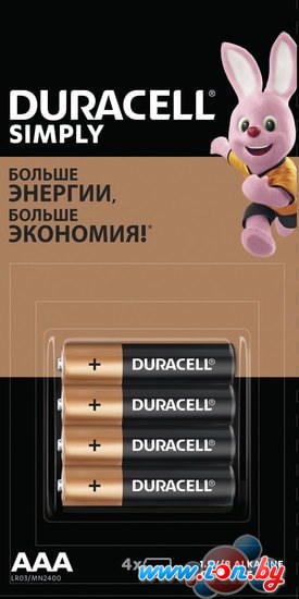 Батарейка DURACELL Simply AAA LR03 4 шт. в Гомеле