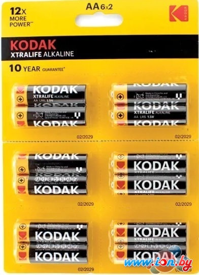 Батарейка Kodak Xtralife Alkaline AA LR6 12BL Perforated (12 шт) в Гомеле