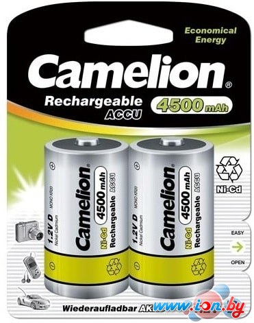 Аккумулятор Camelion D 4500mAh 2 шт. [NC-D4500BP2] в Минске