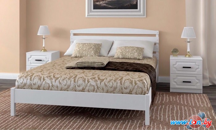 Кровать Bravo Мебель Камелия-1 200x140 (античный белый) в Могилёве
