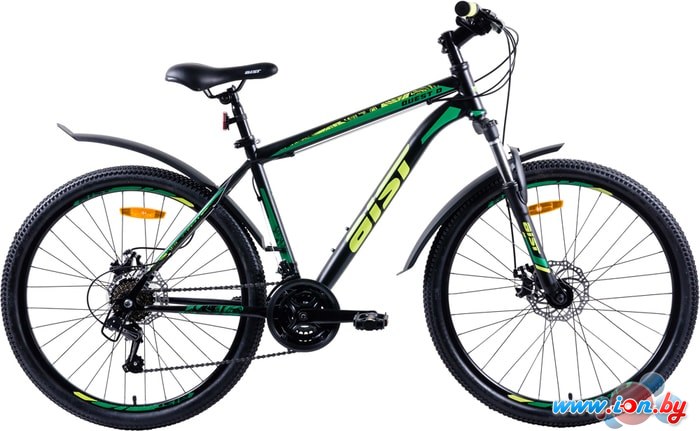 Велосипед AIST Quest Disc 26 р.18 2020 (черный/зеленый) в Могилёве