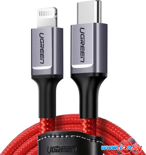 Кабель Ugreen US298 20309 USB Type-C - Lightning (1 м, красный) в Могилёве