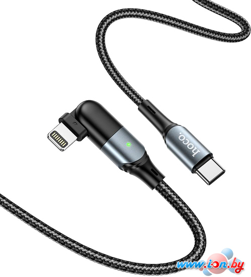 Кабель Hoco U100 USB Type-C - Lightning (1.2 м, черный) в Могилёве