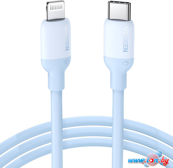 Кабель Ugreen US387 20313 USB Type-C - Lightning (1 м, голубой) в Могилёве