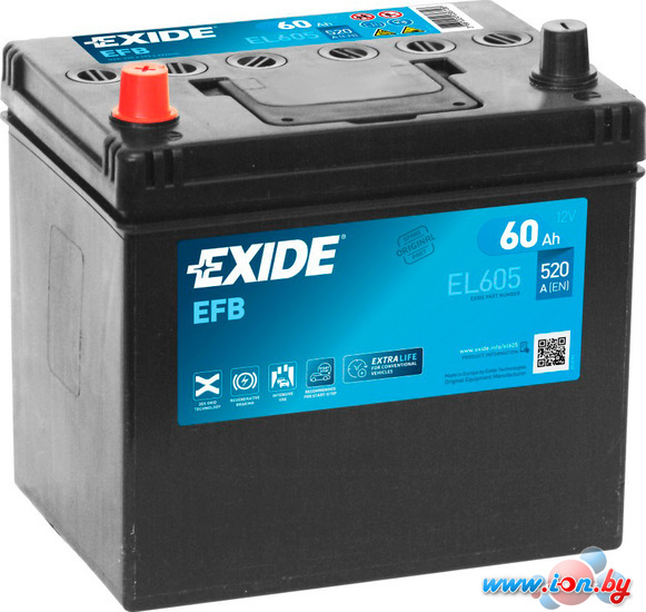 Автомобильный аккумулятор Exide Start-Stop EFB EL605 (60 А·ч) в Могилёве