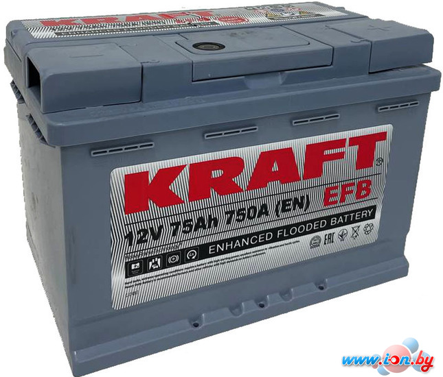 Автомобильный аккумулятор KRAFT EFB 75 R+ (75 А·ч) в Могилёве