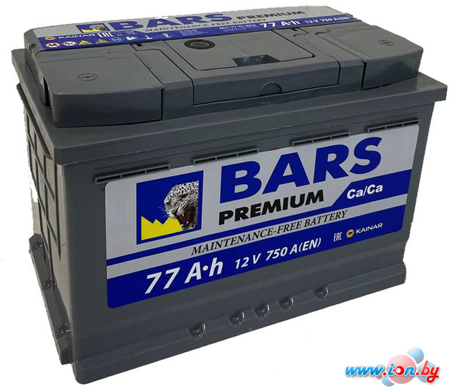 Автомобильный аккумулятор BARS Premium 77 R+ (77 А·ч) в Бресте