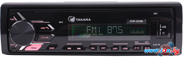 USB-магнитола Takara TFP-370BT Red в Витебске