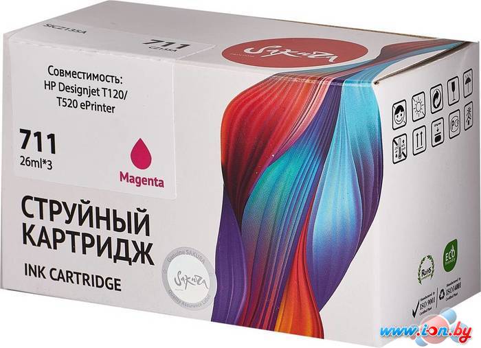 Картридж Sakura Printing SICZ135A (аналог HP 711 magenta) в Бресте